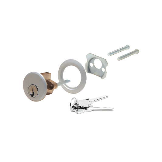 CRL DL911SCKAA aluminum rim cylinder lock kit with Schlage C keyway, two keys and mounting hardware