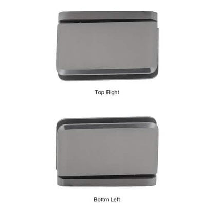 CRL Brushed Nickel Prima 01 Series #2 Hinge: Pin Top Right/Bottom Left Mount, Sleek Design
