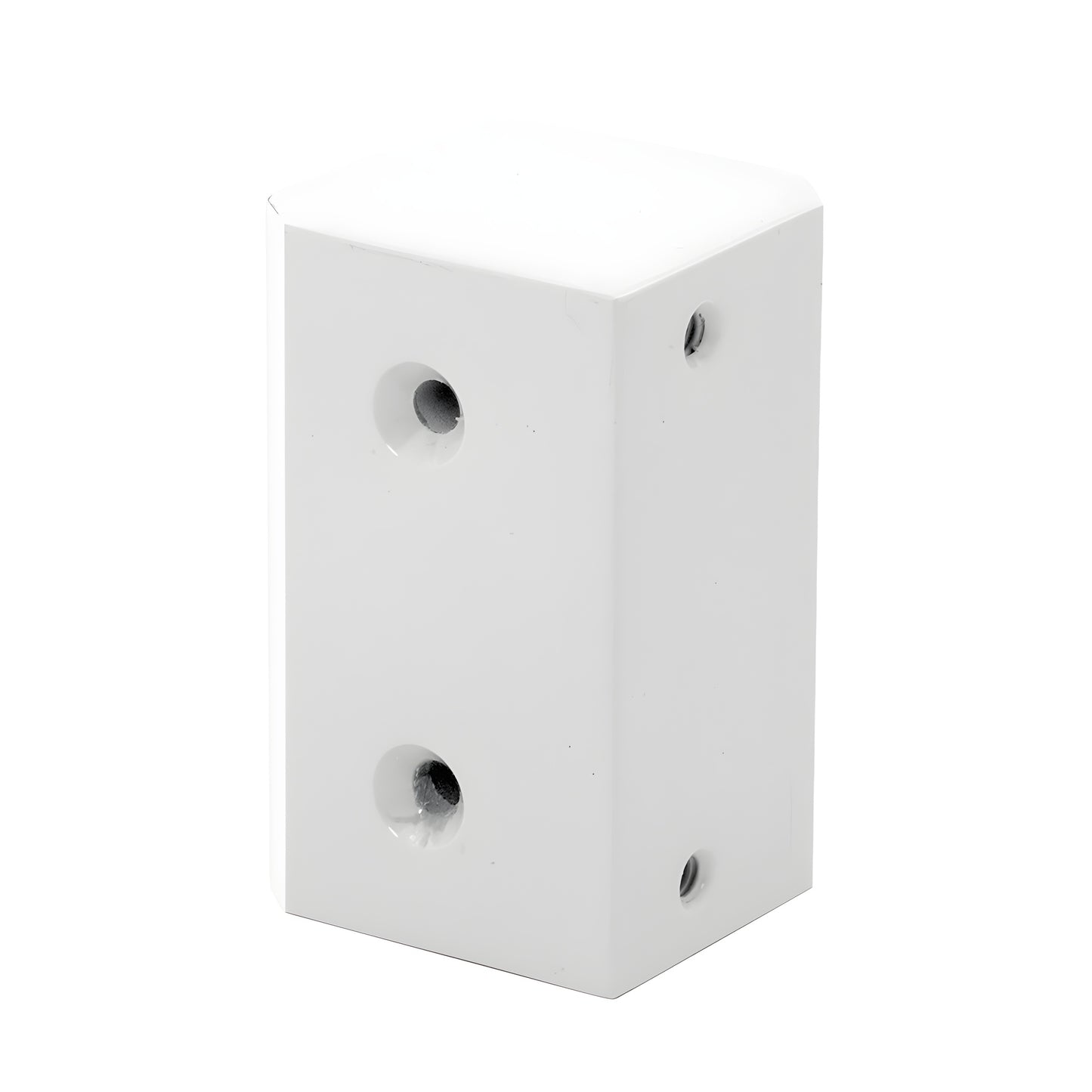 CRL surface-mounted strike plate block, Sky White, fits 2-3/8" post, non-handed - SKU 1295SPW