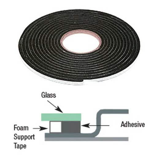 CRL Double-Sided Adhesive Windshield Support Foam Tape - 1/4" x 16" for secure installatio