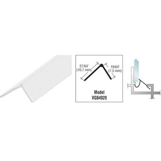 CRL White Snap-In Vinyl Glazing Bead for Windows - Durable & Easy Installation