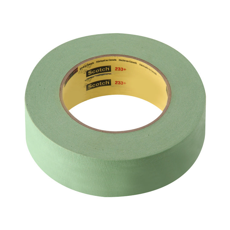 A single roll of green 3M 2-inch automotive masking tape shown against a white background.