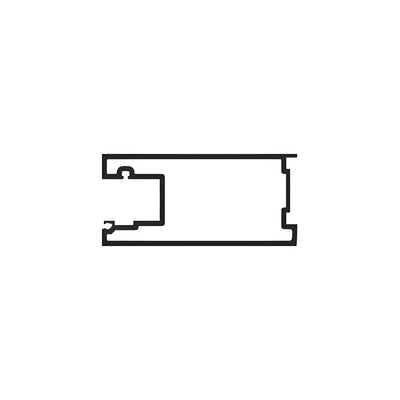 CRL-U.S. Aluminum White KYNAR® Paint Active Door Meeting Stile for 9/16" Glass - 21'-2"