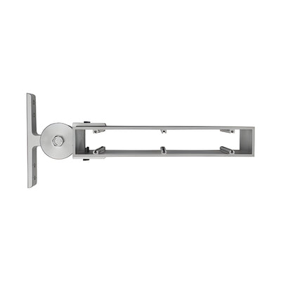 2" x 12" Rectangular Single Adjustable Mounting Bracket Clear Anodized