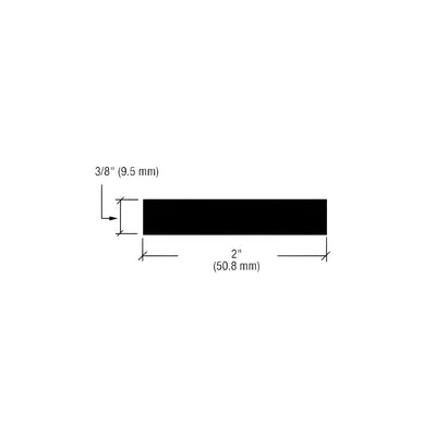 CRL-U.S. Aluminum White KYNAR® Paint Bar 2" x 3/8" - 21'-2"