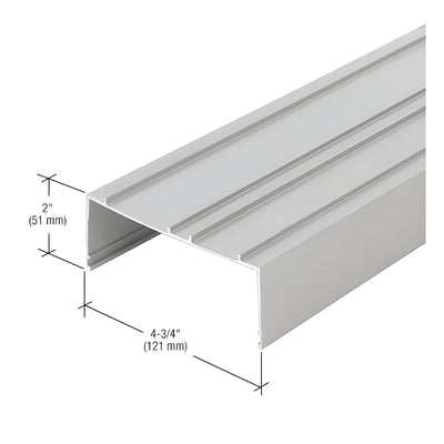 CRL-U.S. Aluminum Stacking Head Channel - 24'-2", Clear Anodized Class 1