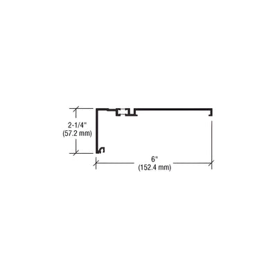 CRL-U.S. Aluminum Wall Jamb Base for 1" Glass - 24'-2", Dark Bronze/Black Anodized Class 1