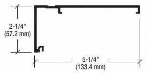 CRL-U.S. Aluminum Wall Jamb for 1/4" Glass - 24'-2", Clear Anodized Class 1