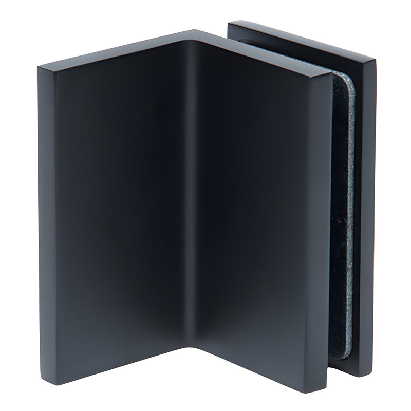 A matte black Bellagio series wall mount bracket shown from the front exterior angle.