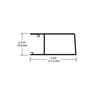 CRL-U.S. Aluminum White KYNAR® Paint Beveled Stile, for 1-5/16" Glass - 21'-2"