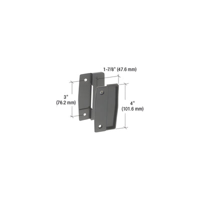 CRL Black Sliding Screen Door Plastic Pull Set with 3" Screw Holes