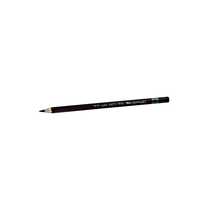 A single black Stabilo glass marking pencil is shown against a white background.