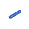 A single blue plastic straight line screw anchor with a star-shaped interior profile.