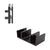 CRL Matte Black Replacement 90 Degree Accessory Kit & Bottom Guide for Brixen Sliding Shower Door System