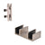 CRL Brushed Stainless Steel Replacement 90 Degree Accessory Kit & Bottom Guide for Brixen Sliding Shower Door System