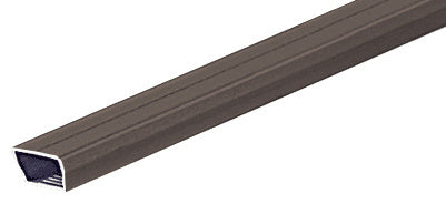 A close-up view of a dark bronze anodized single seal spacer with a 3/4 inch width.