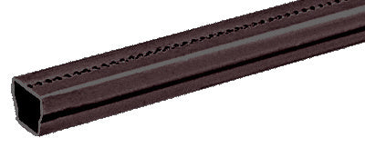 A close-up view of a dark bronze anodized single seal spacer with a 5/8 inch width.