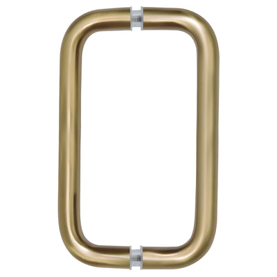 CRL Brushed Bronze 8" Back-to-Back Solid 3/4" Diameter Pull Handles Without Metal Washers