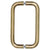 CRL Brushed Bronze 8" Back-to-Back Solid 3/4" Diameter Pull Handles Without Metal Washers