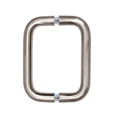 CRL Brushed Nickel 6" Back-to-Back Solid Brass 3/4" Diameter Pull Handles Without Metal Washers