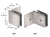 CRL Brushed Nickel Fixed Panel Beveled Clamp With Large Leg