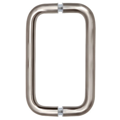 CRL Brushed Nickel 8" Back-to-Back Solid 3/4" Diameter Pull Handles Without Metal Washers