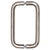 CRL Brushed Nickel 8" Back-to-Back Solid 3/4" Diameter Pull Handles Without Metal Washers