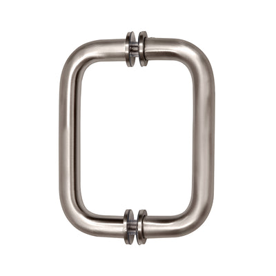 CRL Brushed Nickel 6" BM Series Tubular Back-to-Back Pull Handle