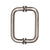 CRL Brushed Nickel 6" BM Series Tubular Back-to-Back Pull Handle