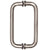 CRL Brushed Nickel 8" BM Series Tubular Back-to-Back Pull Handle