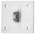 CRL 316 Brushed Stainless 16mm Square Mounting Plate for 12 mm Rods