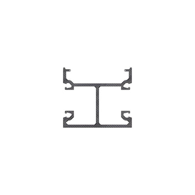 CRL-U.S. Aluminum White KYNAR® Paint Captured Vertical Mullion, 2" x 1-3/4" - 24'-2"