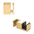 CRL Satin Brass Replacement 90 Degree Accessory Kit & Bottom Guide for Cavoli Sliding Shower Door System