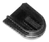 A small black plastic rear view mirror bracket adaptor designed for Chrysler, Chevy, and GMC vehicles.