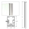 A technical diagram showing the profile and dimensions of the 72-inch aluminum Cielo end post.