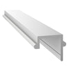 A 3D rendering of the white Cielo post filler showing its unique profile shape.