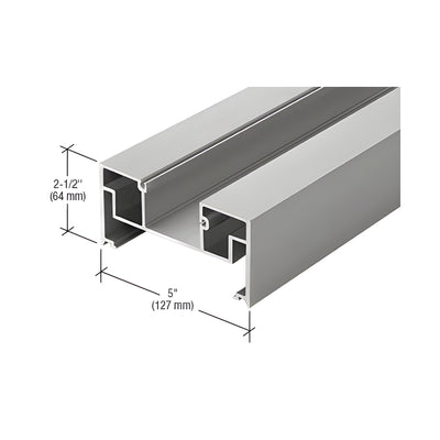 CRL-U.S. Aluminum Deep Pocket Door Jamb for 1-5/16" Glass, Clear Anodized Class 1 - 24'-2"