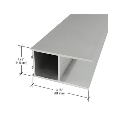 CRL-U.S. Aluminum Narrow Stile Bottom Rail and Medium Stile Top Rail 3-3/16", Clear Anodized Class 1 - 21'-6"