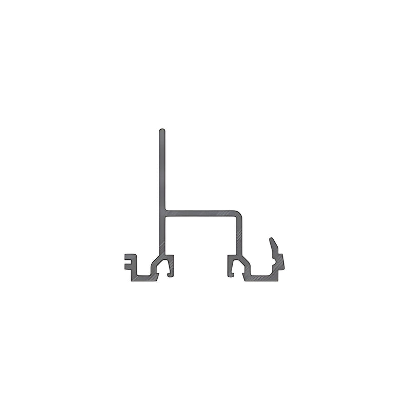 A technical cross-section profile view of a CRL-U.S. Aluminum head insert with a clear anodized finish.
