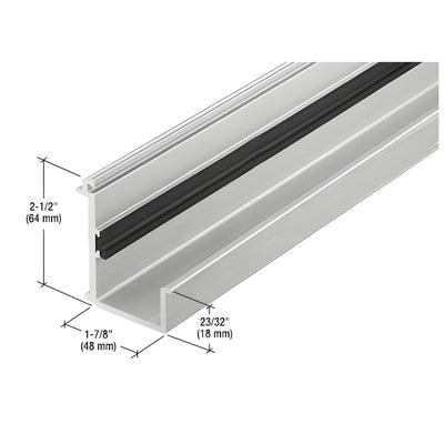 CRL-U.S. Aluminum Perimeter Pressure Bar- Punched - 24'-2", Clear Anodized Class 1
