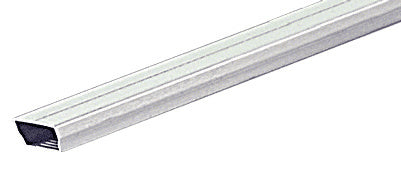 A close-up view of a 3/4 inch wide clear anodized single seal spacer bar.