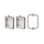 CRL Polished Chrome Cologne 037 Hinge and Shower Pull Handle Set