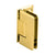 CRL Polished Brass Cologne 044 Series Wall Mount Offset Back Plate Hinge