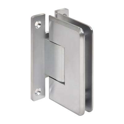 CRL Brushed Chrome Cologne 337 Series Adjustable Wall Mount 'H' Back Plate Hinge