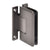 CRL Matte Gun Metal Cologne 337 Series Adjustable Wall Mount 'H' Back Plate Hinge