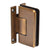 CRL Vintage Brass Cologne 337 Series Adjustable Wall Mount 'H' Back Plate Hinge