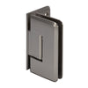 A brushed nickel Cologne 044 series wall mount offset hinge shown from a front-facing angle.