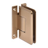 A dark brushed bronze Cologne series wall mount hinge shown from an angled perspective.
