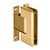 CRL French Gold Cologne 037 Series Wall Mount 'H' Back Plate Hinge