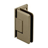 A brushed bronze Cologne 044 series wall mount offset hinge shown from a front-facing angle.